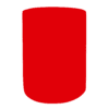 Pote 500g Vermelho com Tampa Alta Vermelha