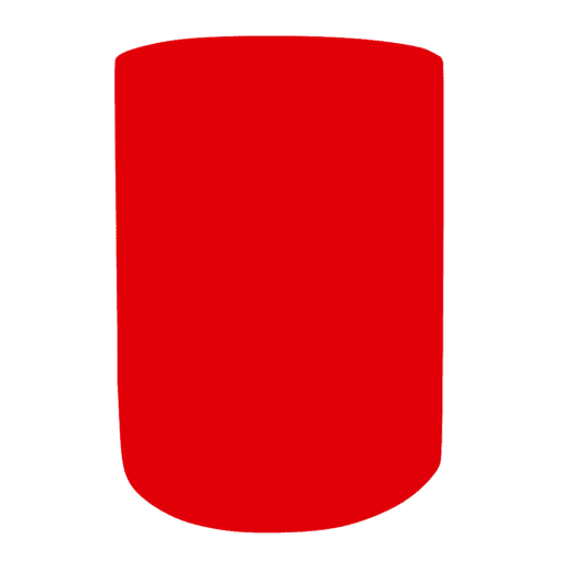Pote 500g Vermelho com Tampa Alta Vermelha