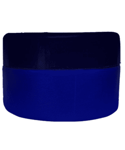 Pote de 90g azul pérola com tampa azul-marinho