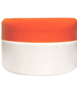 Pote de 90g Branco com Tampa Laranja