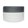 Pote de 90g branco leitoso com tampa prata