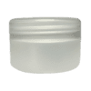 Pote de 90g branco pérola com tampa natural