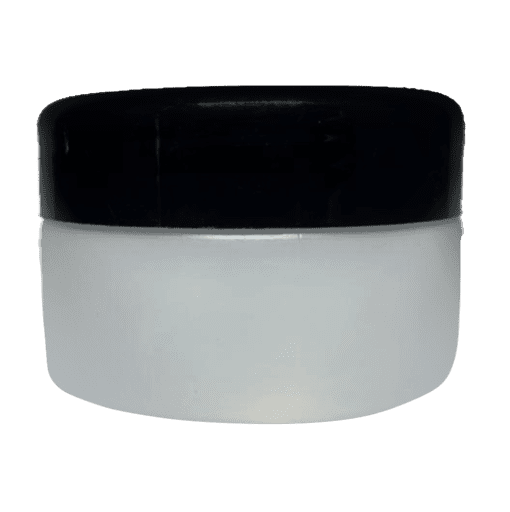 Pote de 90g natural com tampa preta