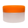 Pote de 90g natural com tampa laranja