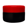 Pote de 90g preto com tampa vermelha