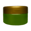 Pote de 90g verde pérola com tampa dourada